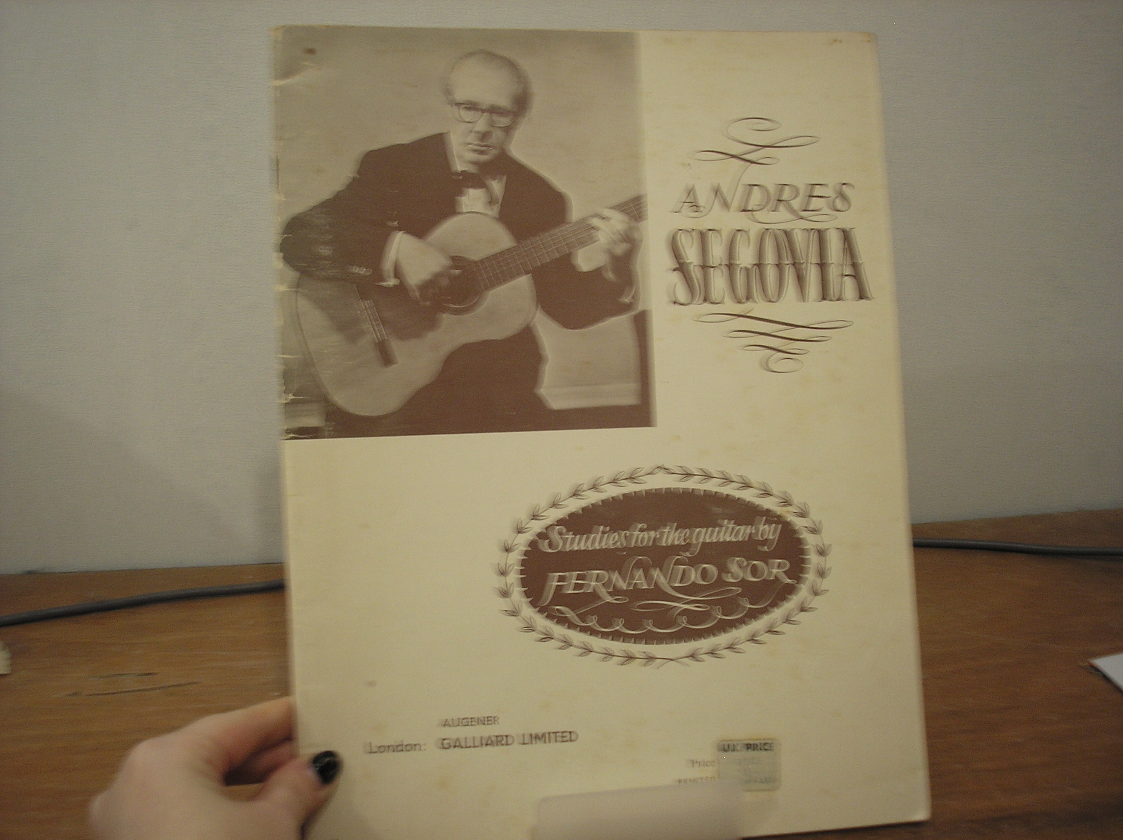 Image 0 of Andres Segovia Studies for the guitar by Fernando Sor