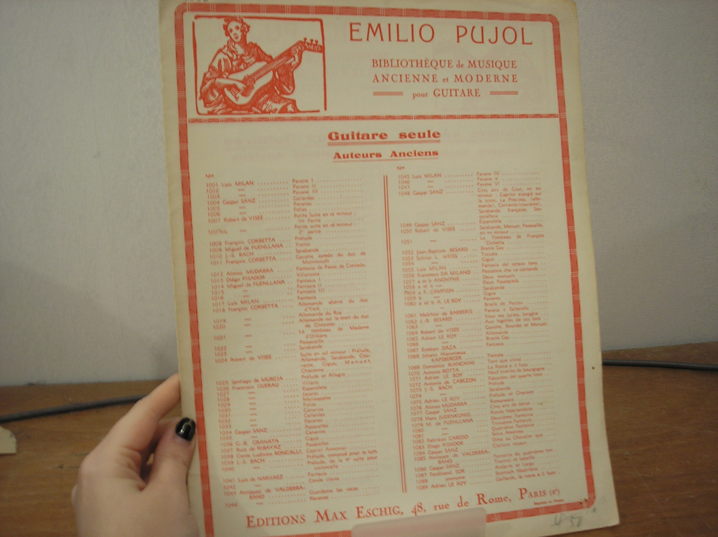 Image 0 of Bibliotheque de Musique Ancienne et Moderne Pour Guitare - No. 2005