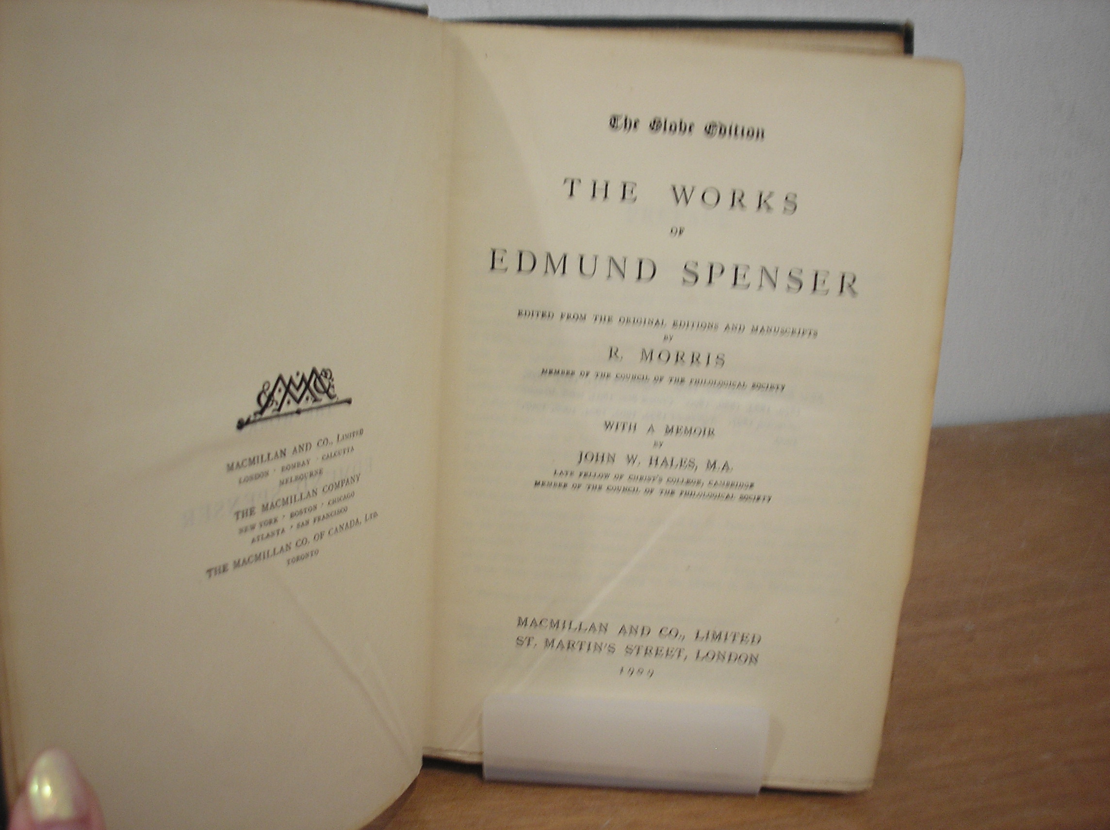 Image 0 of The Works of Spenser The Globe Edition