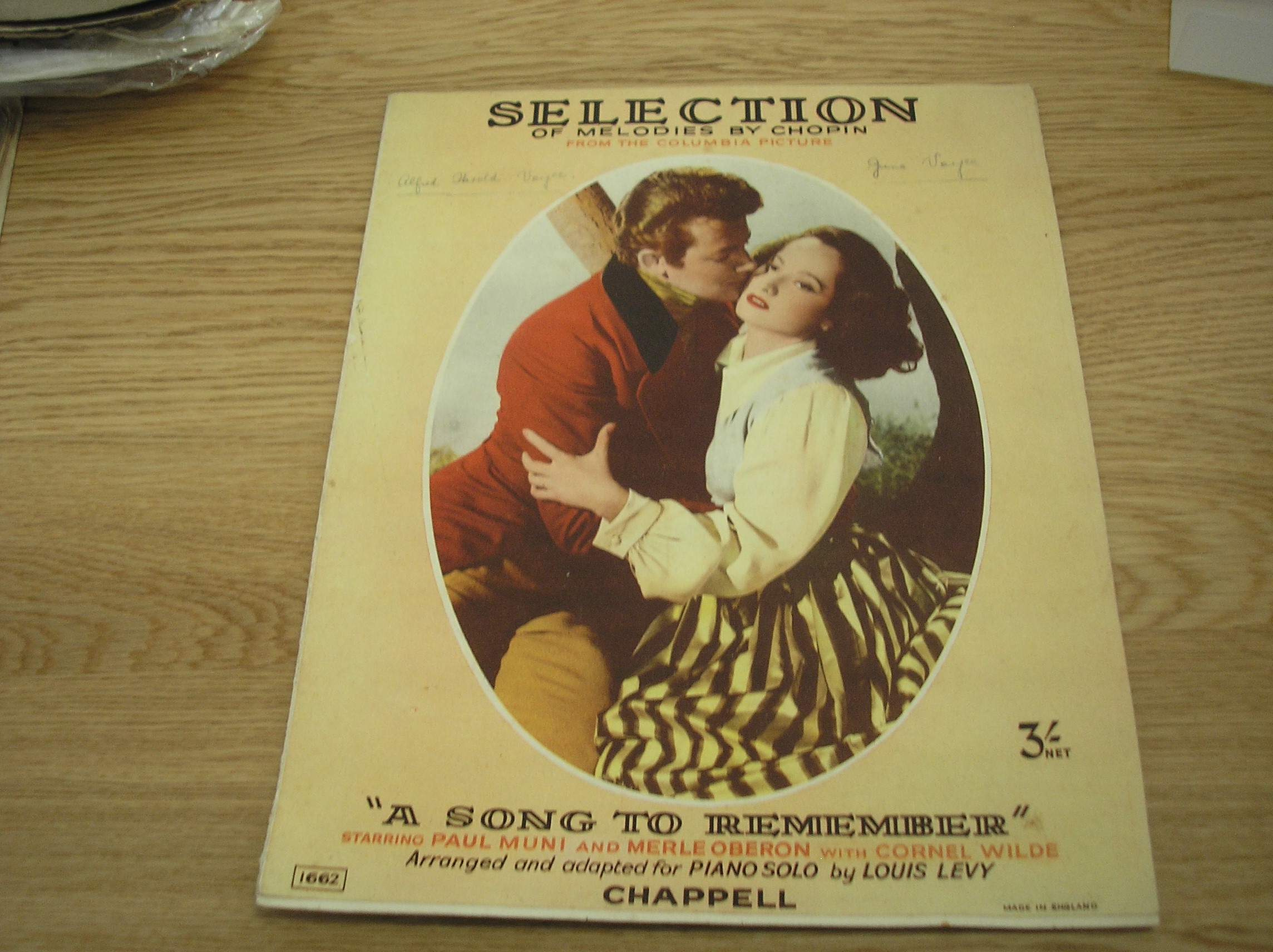 Image 0 of Selection of Melodies by Chopin from the Columbia Picture 