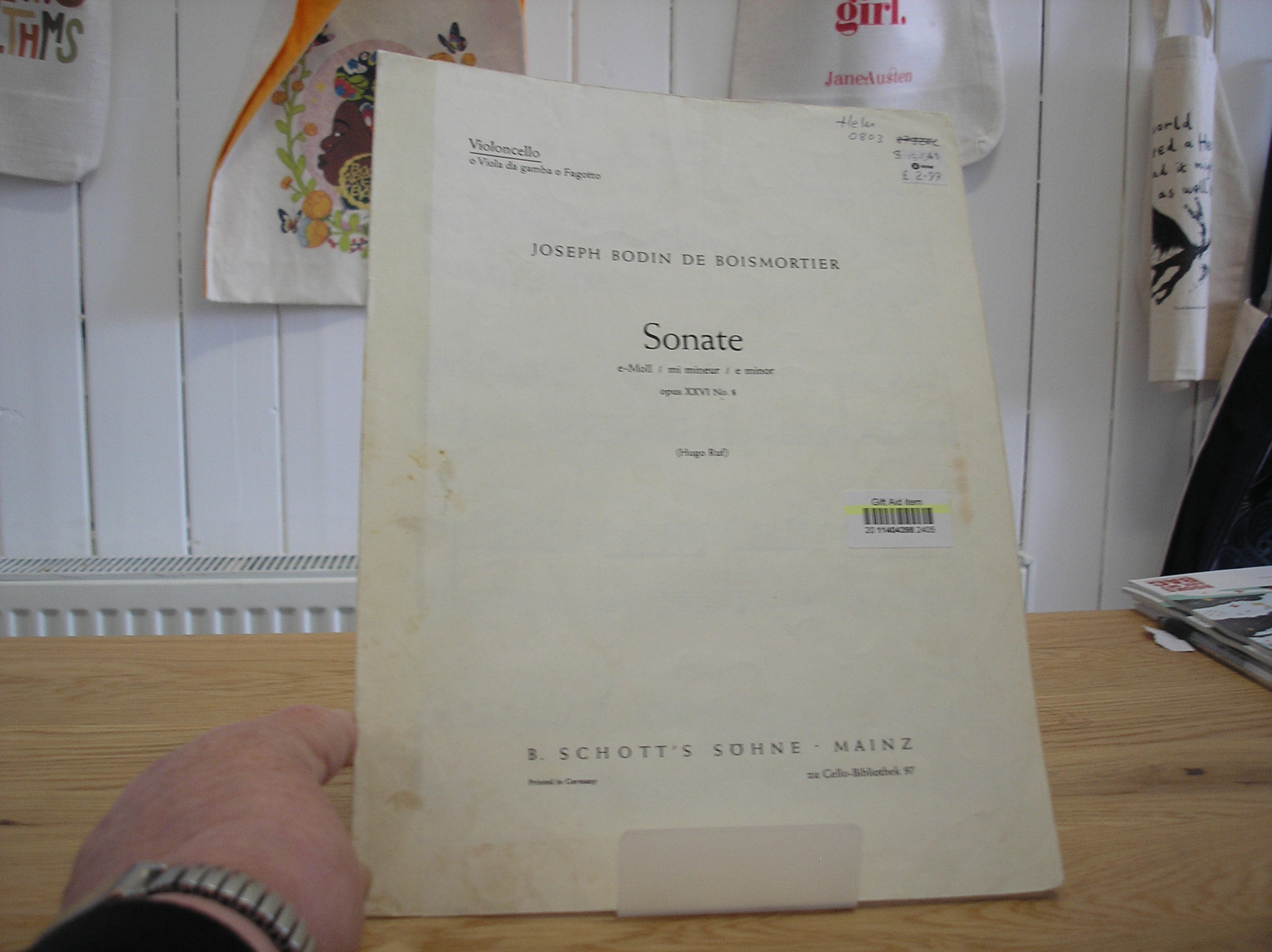 Image 0 of Joseph Bodin De Boismortier Sonate e minor opus XXVI No. 4