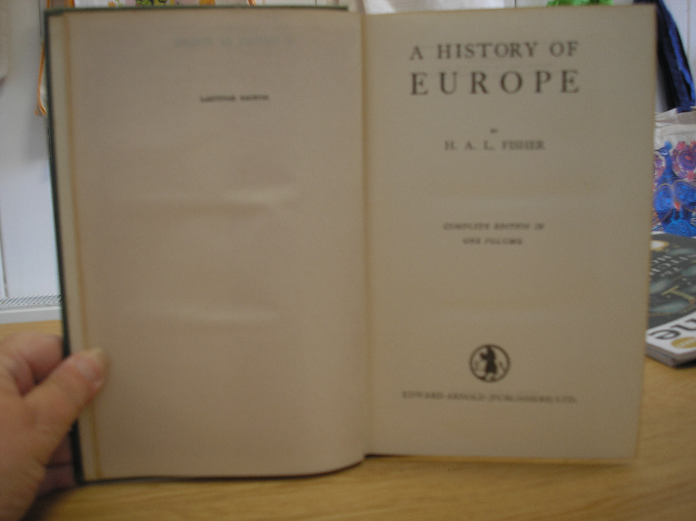 Image 0 of A History Of Europe Complete Edition in One Volume