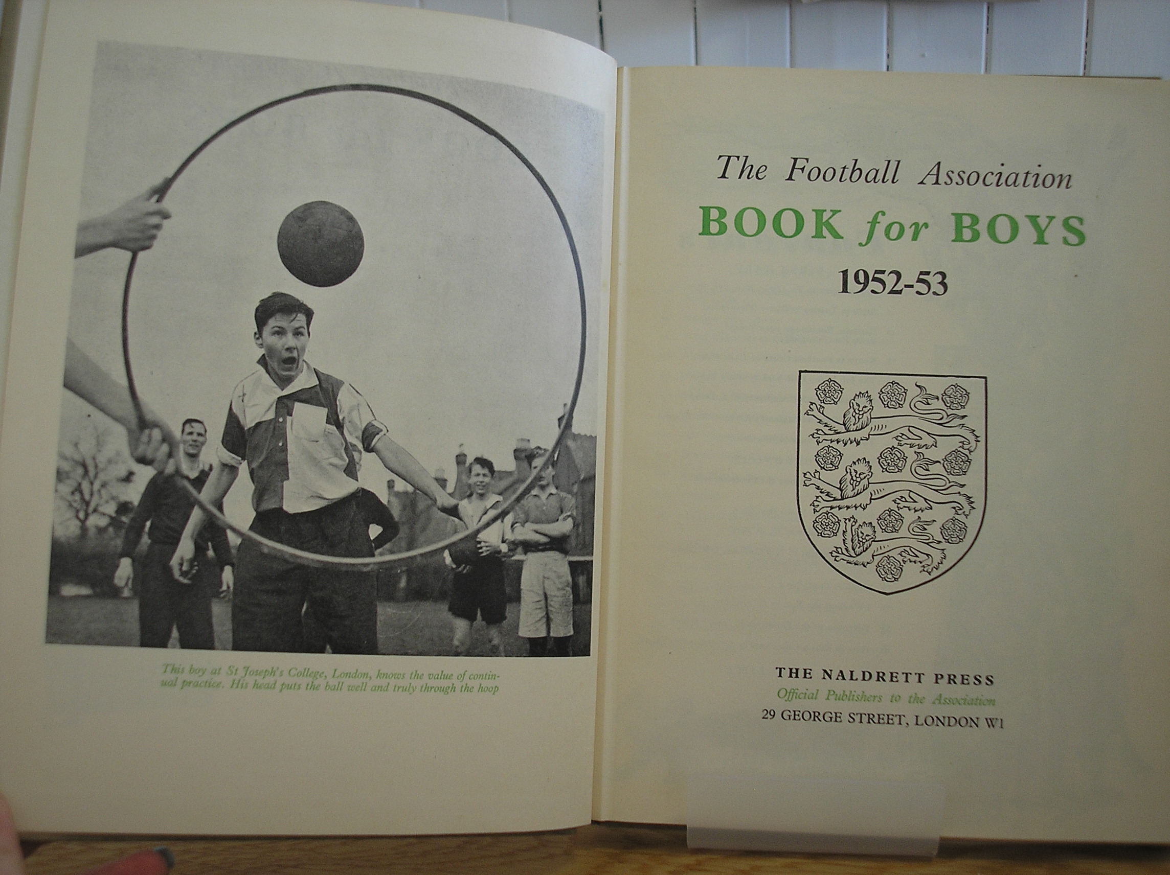 Image 0 of The Football Association Book for Boys 1952-53