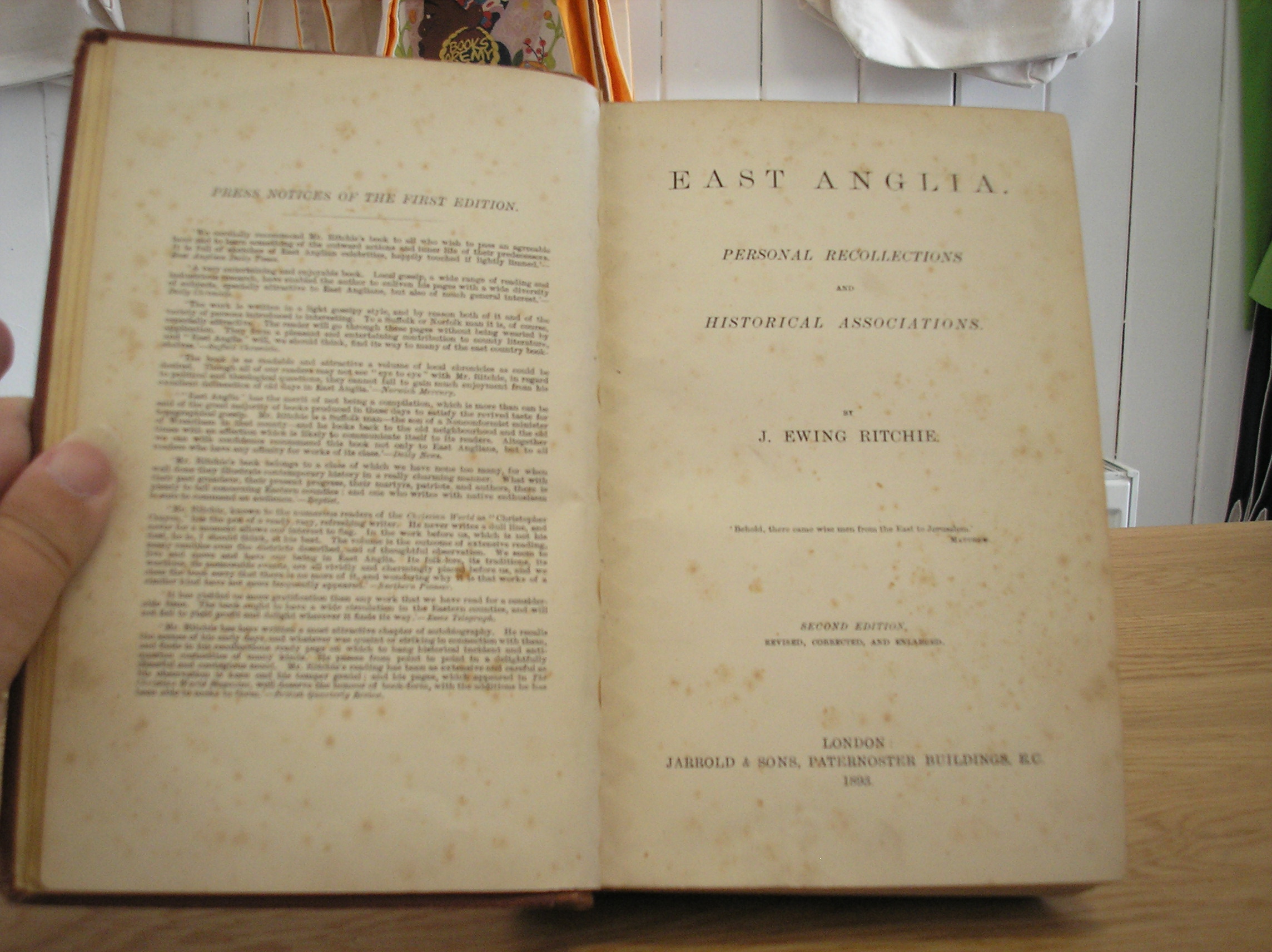 Image 0 of East Anglia Personal Recollections And Historical Associations